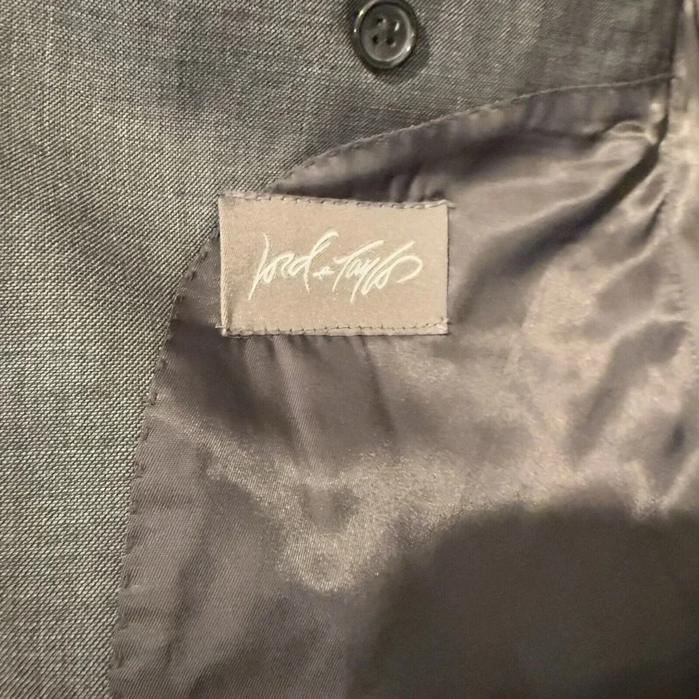 Lauren Ralph Lauren Lord&Taylor Men 100% Wool‎ Blazer Suit Sport Coat Gray 38R